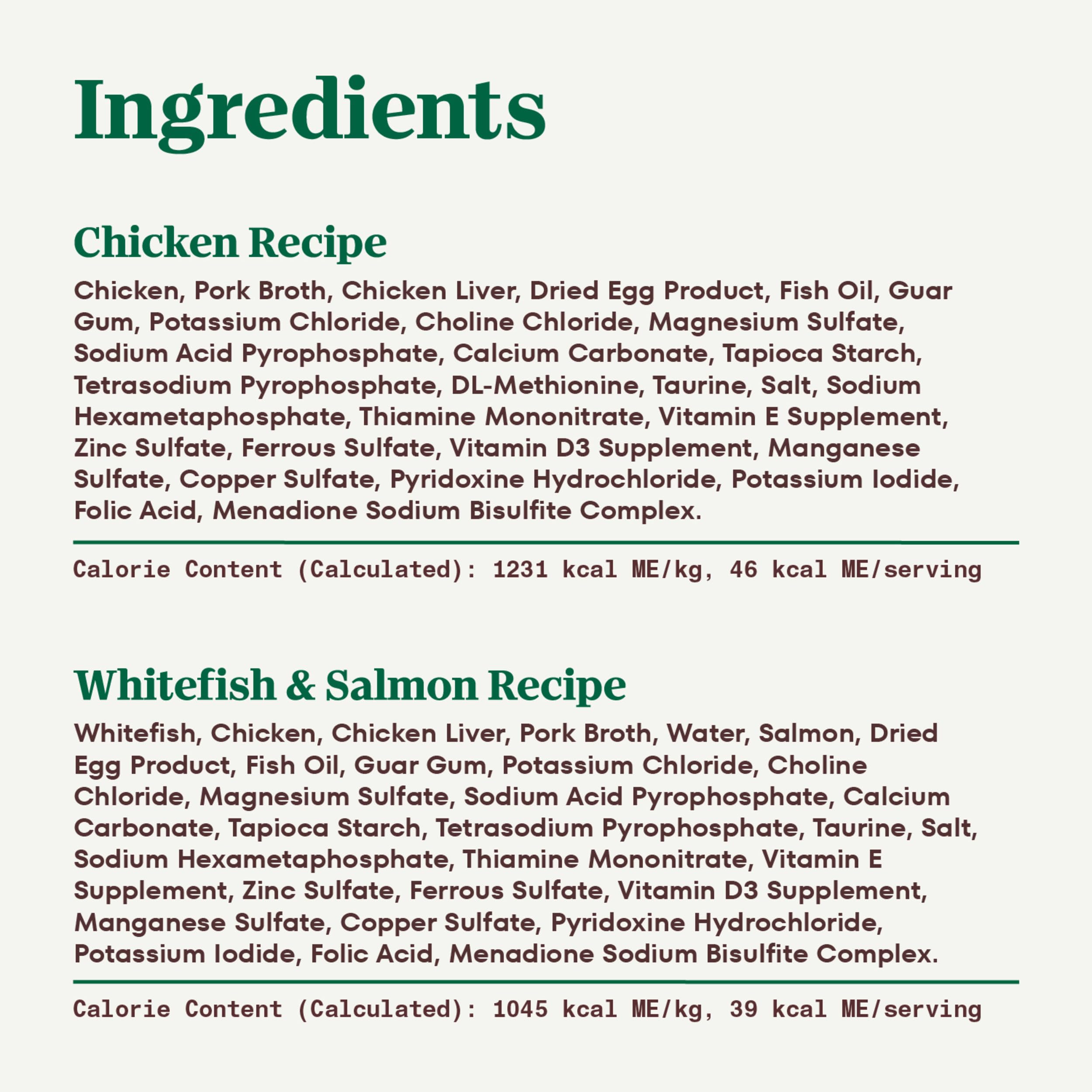 Nutro Perfect Portions kitten pate ingredients view highlighting natural ingredients.