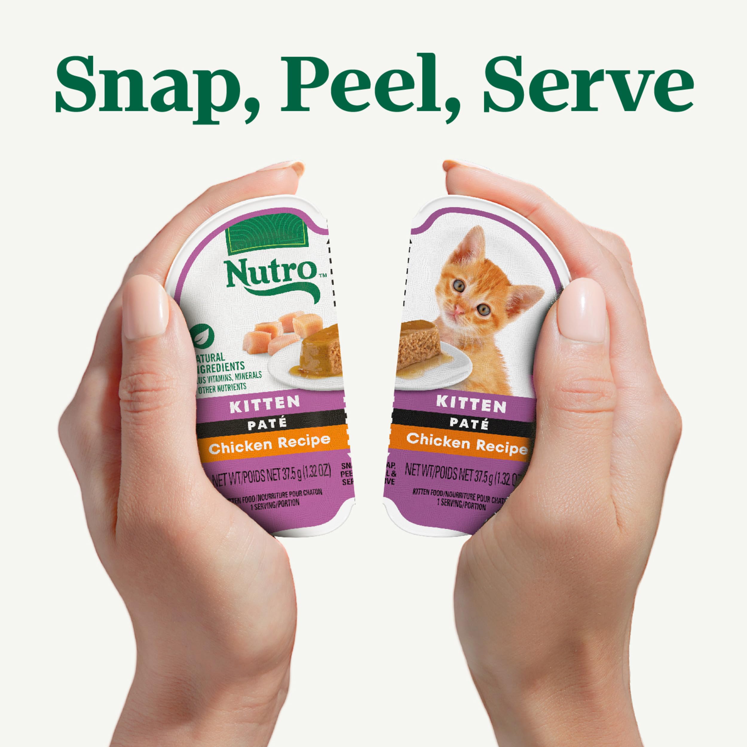 Nutro kitten pate ingredients show real chicken as main protein