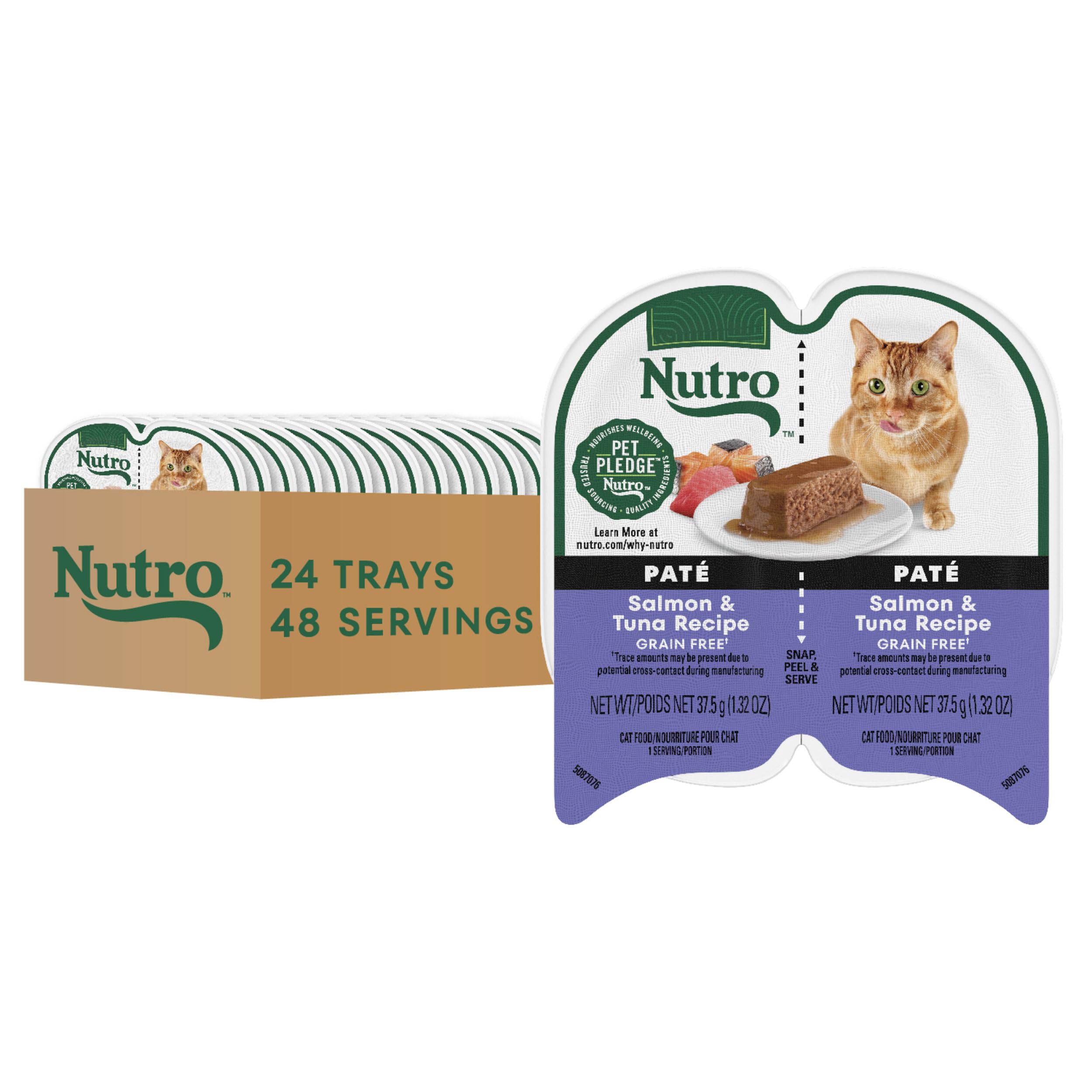 Nutro Perfect Portions salmon-tuna pate tray for adult cats