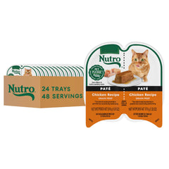 Nutro Perfect Portions cat pate with chicken and liver in a tray for easy mealtime.