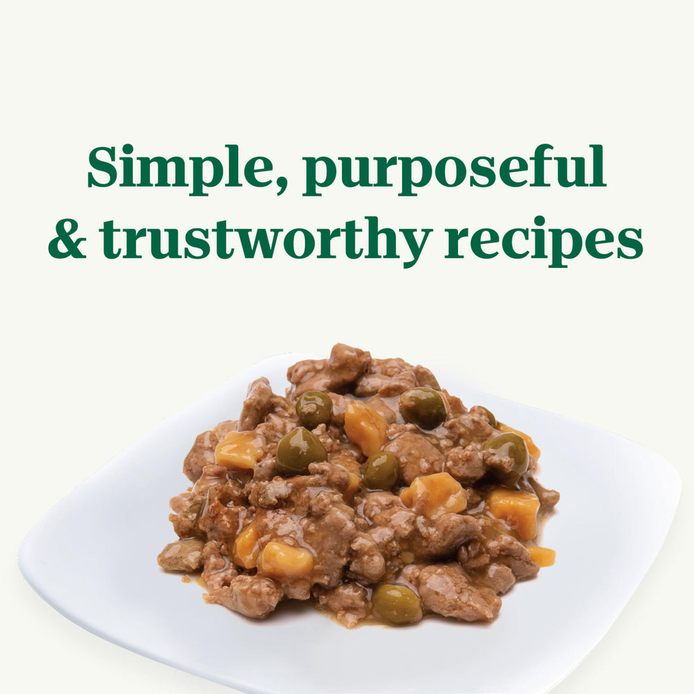 Nutro Puppy Pea and Carrot Recipe, real beef first ingredient.
