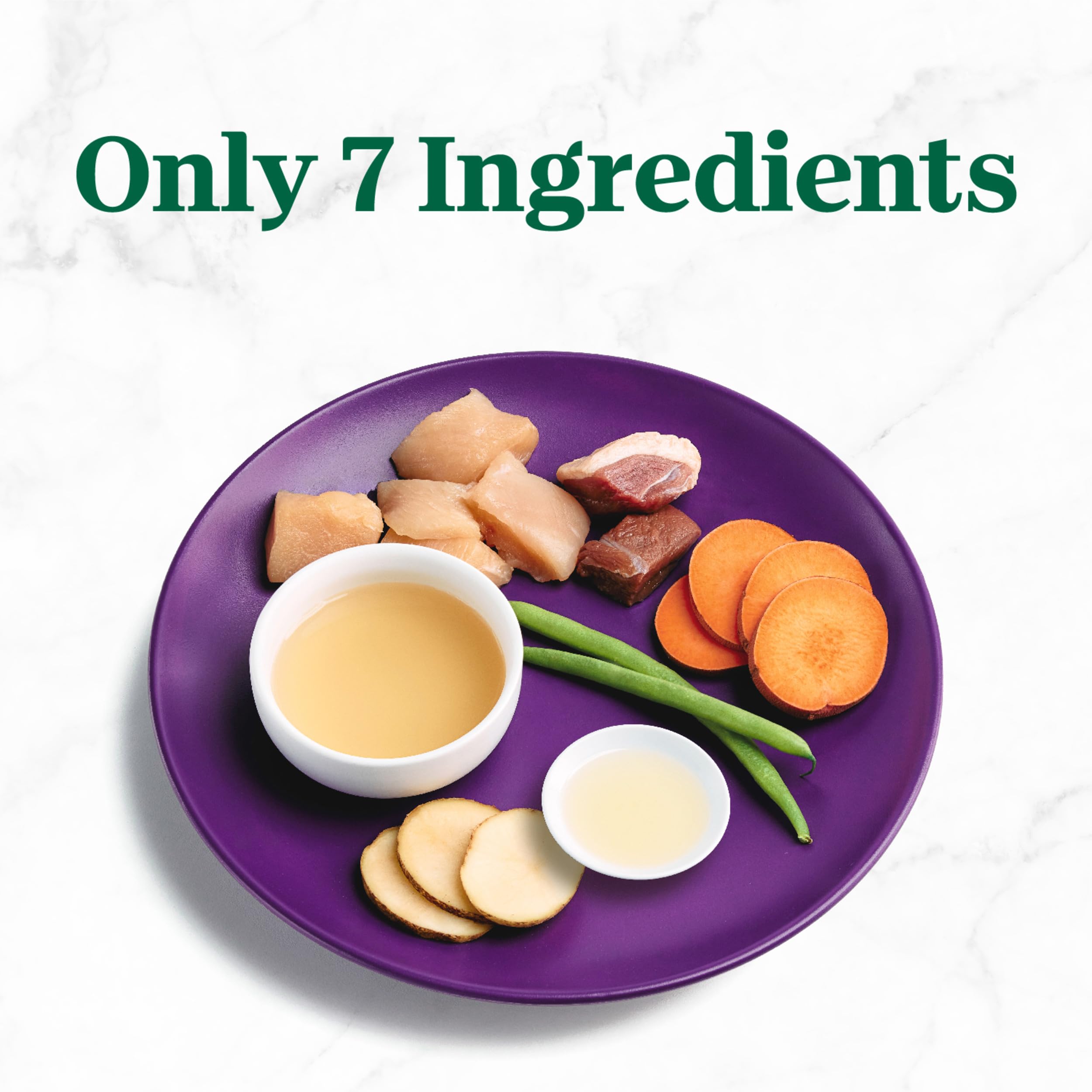 Nutro So Simple 2-ounce tray portion suitable for adult dogs.