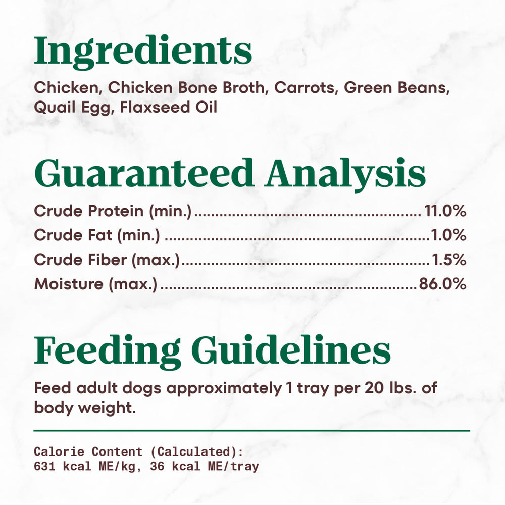 Nutro So Simple natural ingredients tray for simple nutrition.
