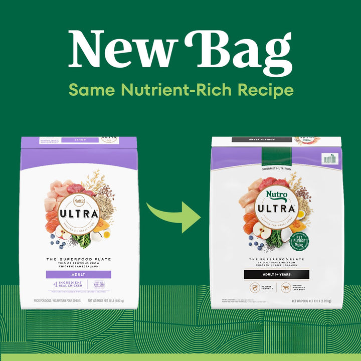 Nutro Ultra kibble close-up showing texture for lean muscle support