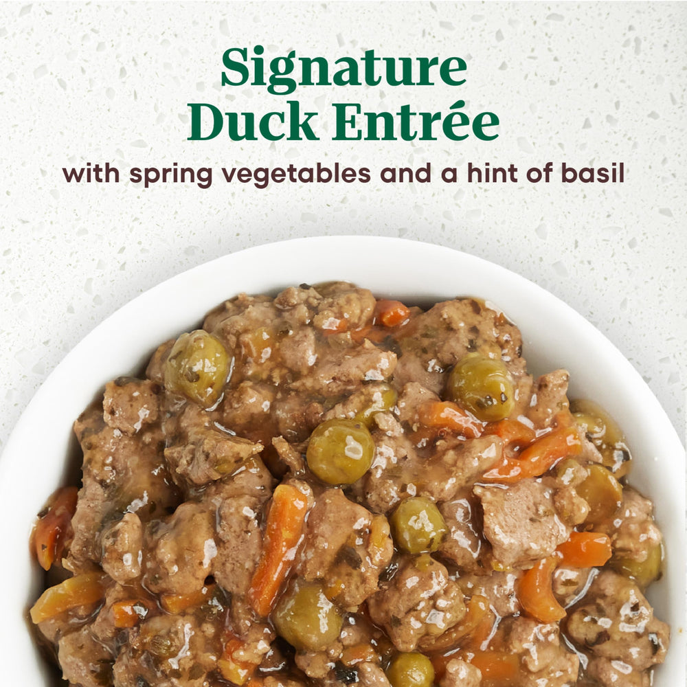 Nutro Ultra Signature Duck Entree filets in gravy close-up