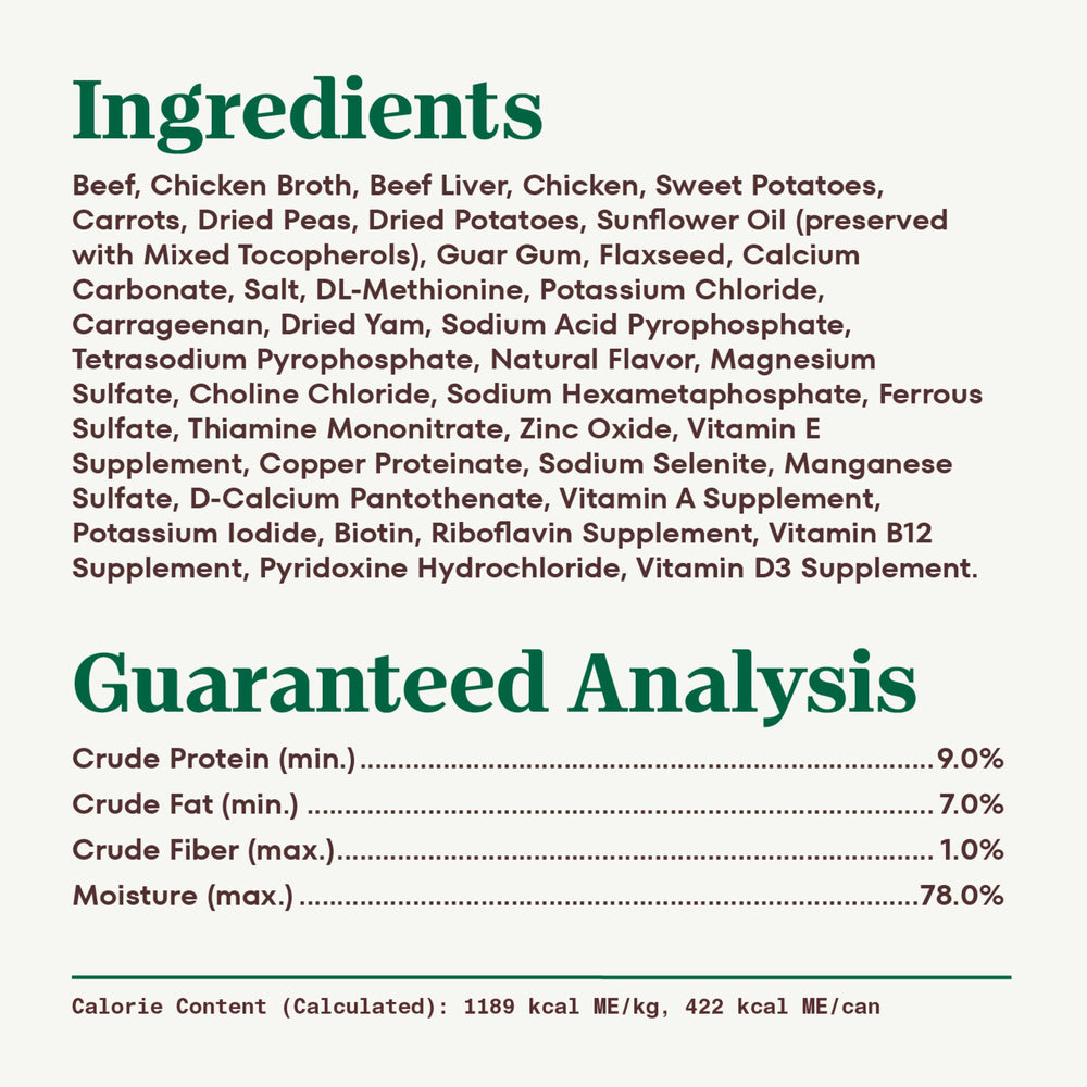 US facility badge on Nutro Loaf Beef can