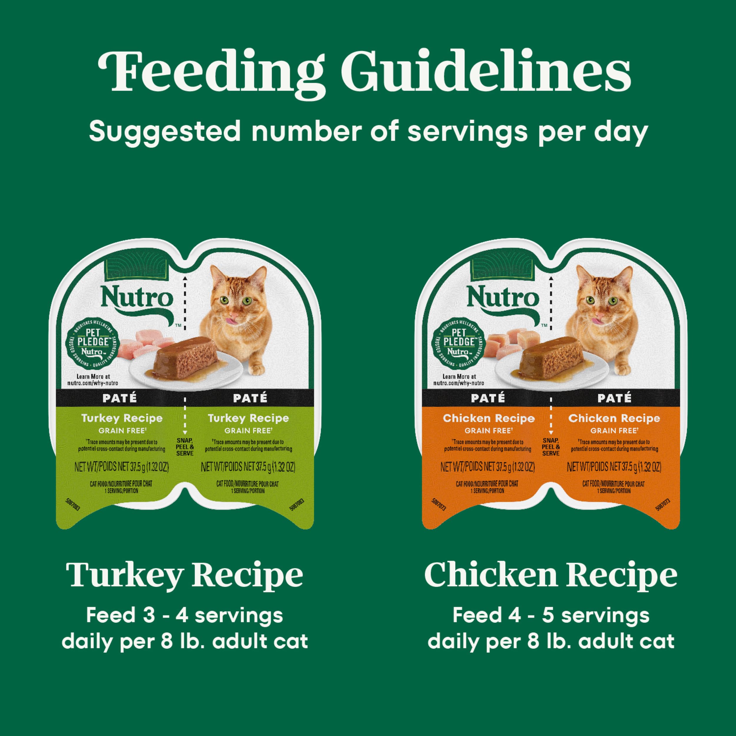 Nutro Wet Cat Food Pate Texture on glossy surface highlighting palatability