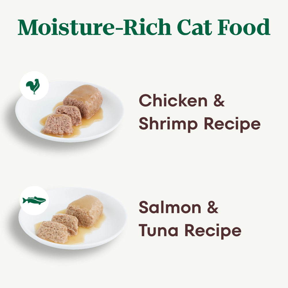 Nutro Wet Cat Food Pate Variety Pack Box highlighting two flavor options