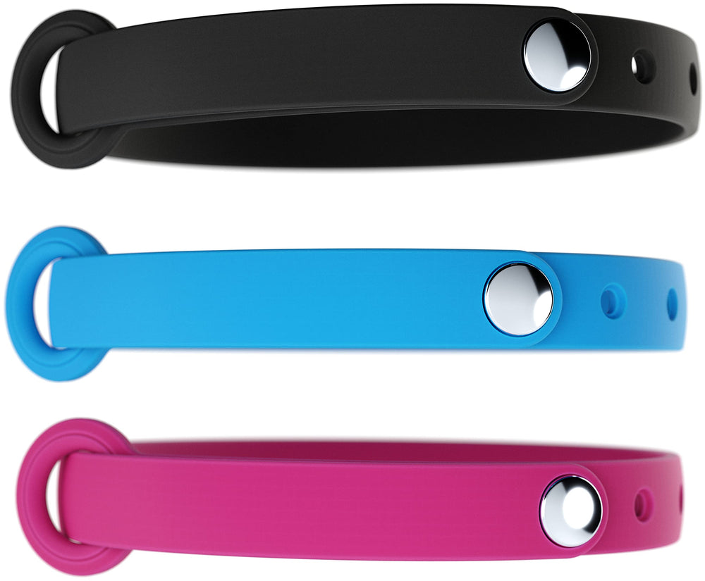 Nuvuq 3-pack breakaway cat collar pink suitable for sensitive skin and gentle wear.