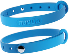 Nuvuq blue silicone cat collars, soft and comfortable for daily wear