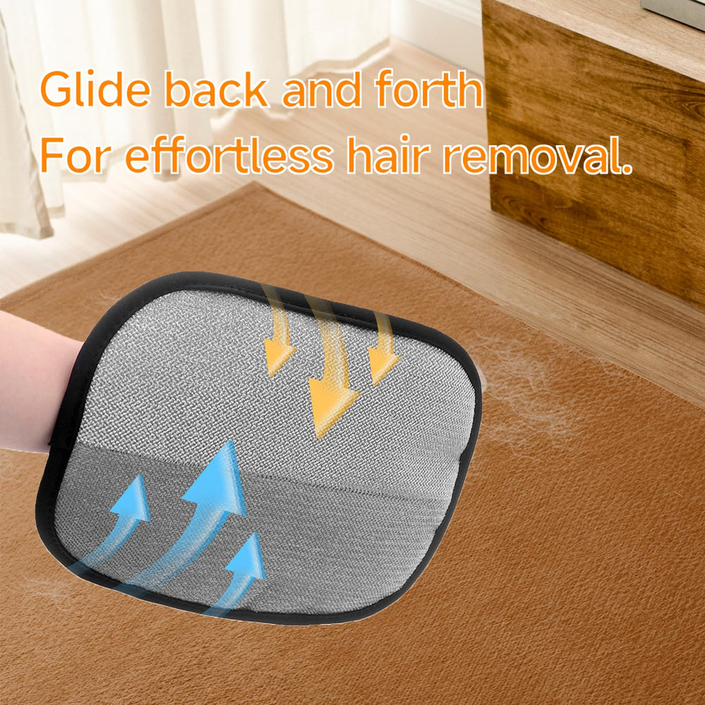 NVNAN fabric glove attracts hair from fabrics using static adhesion.