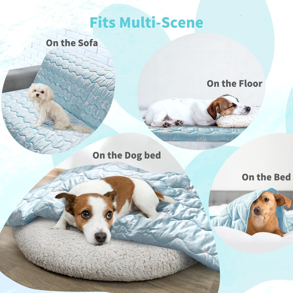 NWK dog cooling blanket protects couch, bed, and car seats.