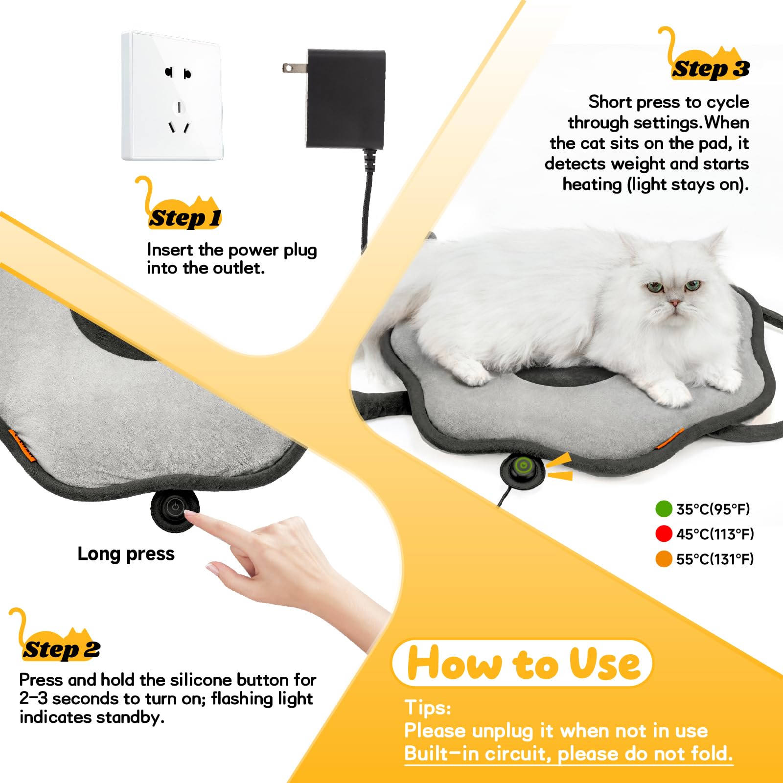Nxwjoy bite-resistant power cord enhances durability and safety.