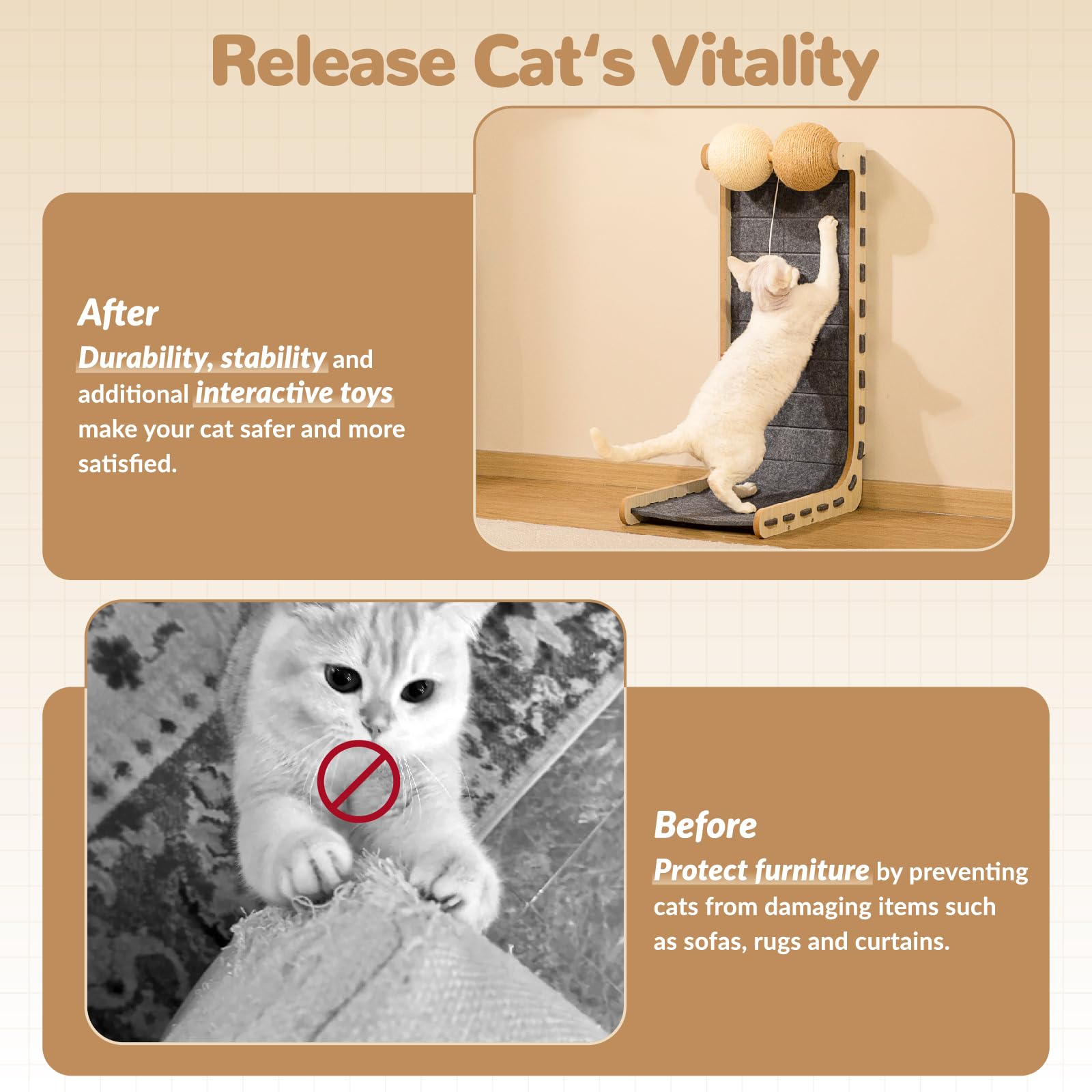 Nxwjoy cat-friendly corner placement for safe indoor use