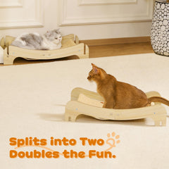 Nxwjoy convertible sisal scratcher demonstrates dual-layer design for scratching and lounging.