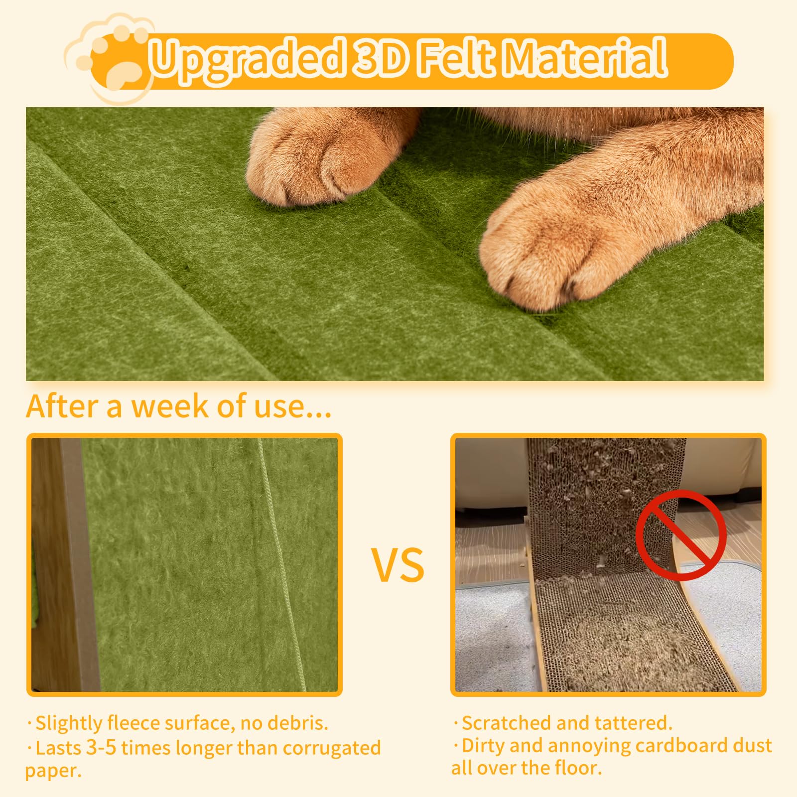 Nxwjoy felt scratch surface closeup highlights 9mm thickness.