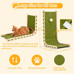 Nxwjoy L-shape scratch pad shows sturdy MDF frame and wall gap.