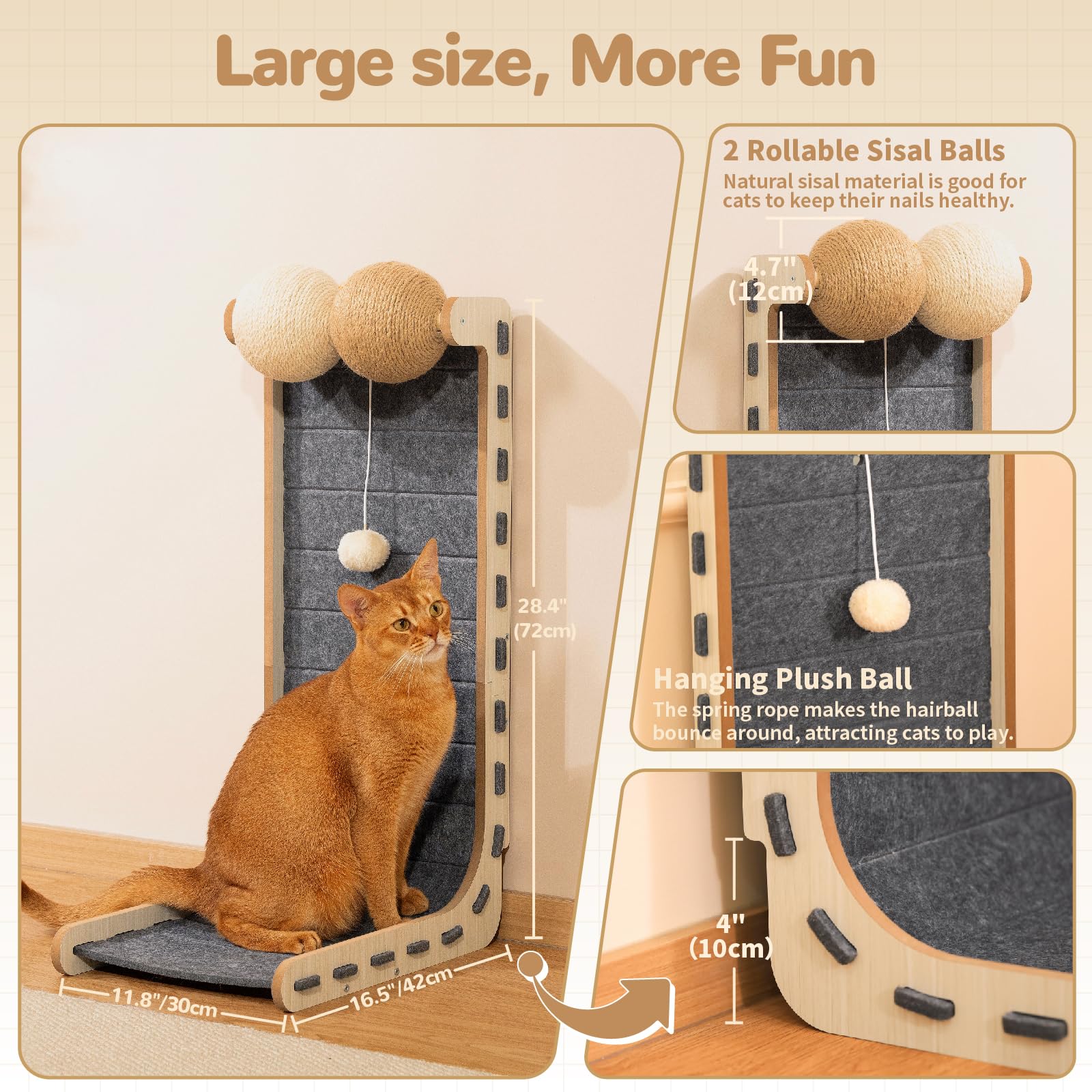 Nxwjoy L-shaped scratcher assembly shown for stable setup