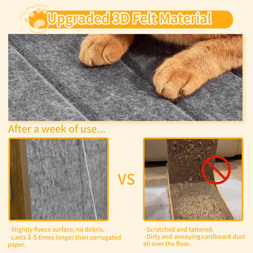 Nxwjoy large cat scratch pad side view showing stability