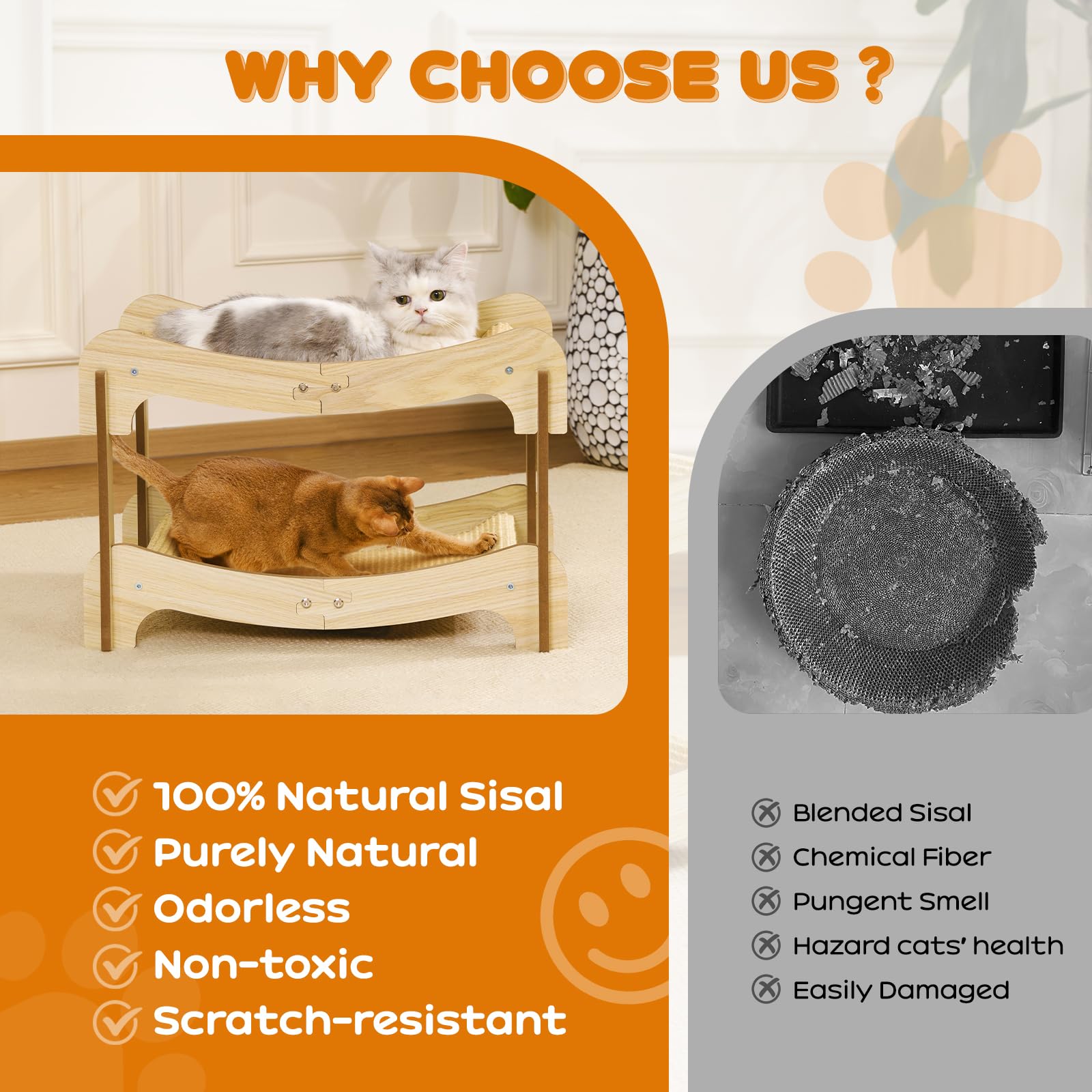 Nxwjoy stable scratching pads feature reinforced pillars for wobble-free use.