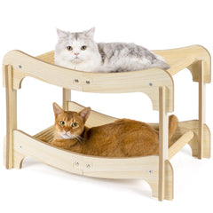 Nxwjoy two-tier sisal cat scratcher bed shows spacious lounging and scratching capability.