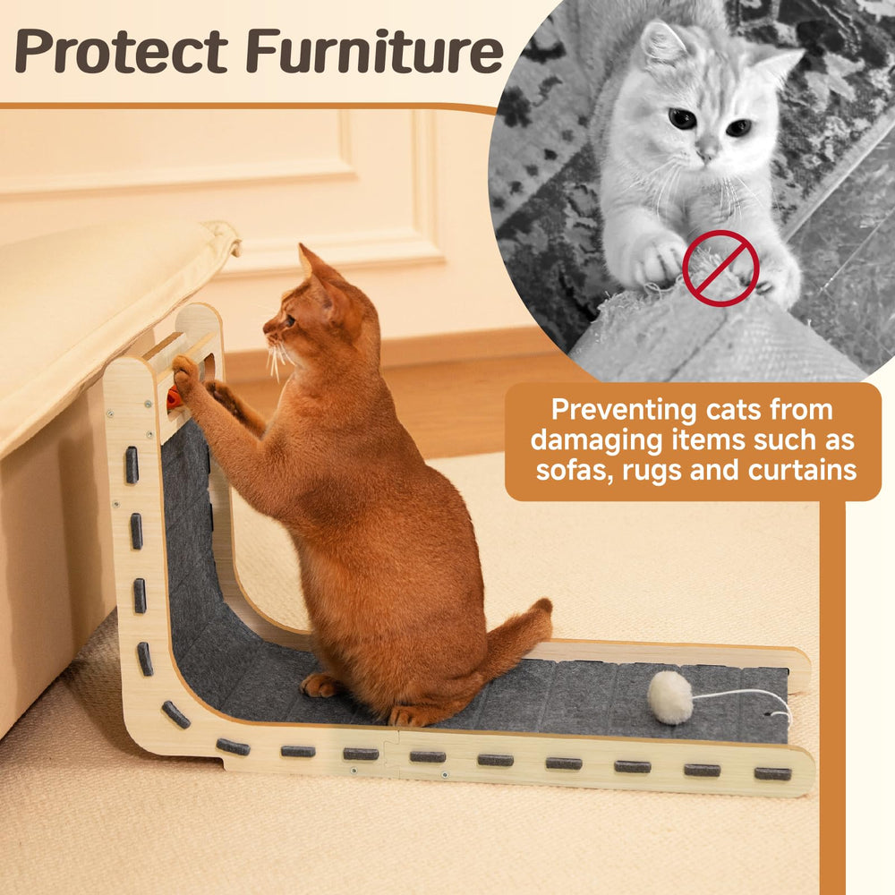 Nxwjoy size 30x42x68 cm scratcher fits rooms and grows with your cat.
