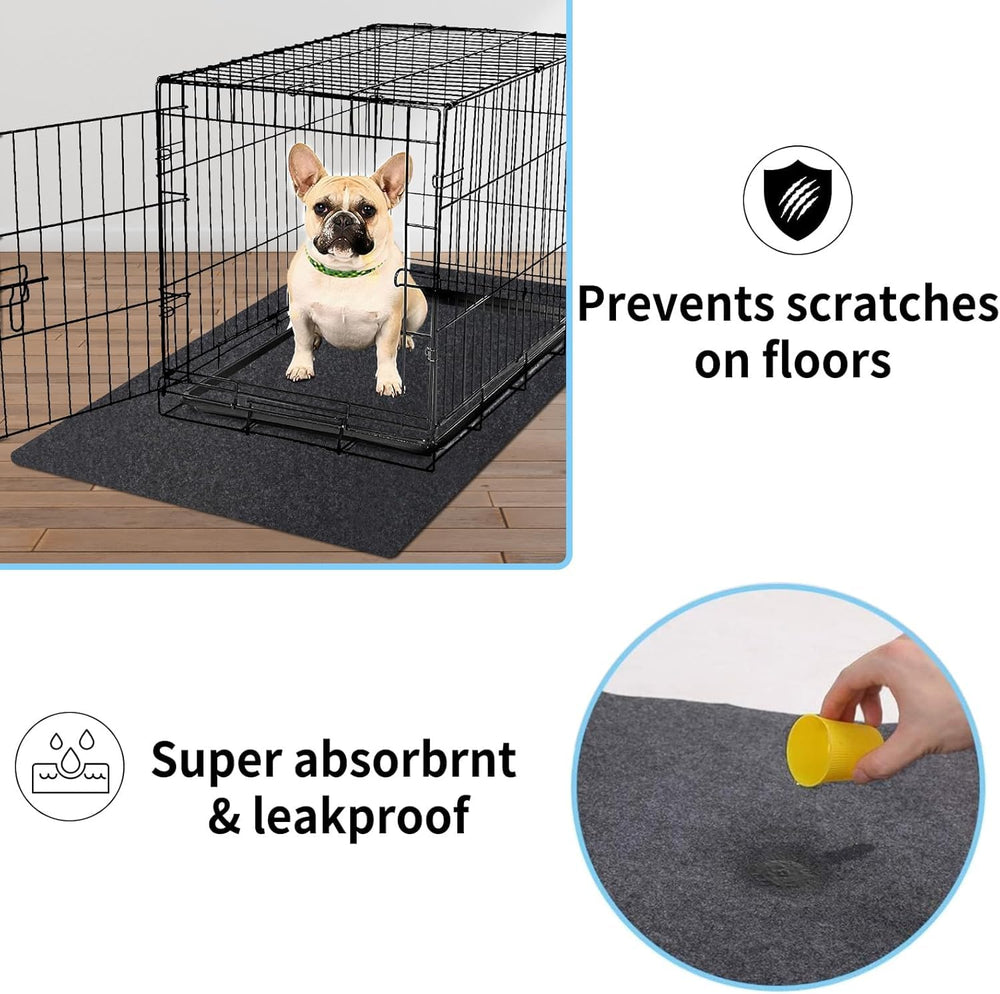 NYFITY Kennel Pad non-slip bottom prevents shifting on slick floors.