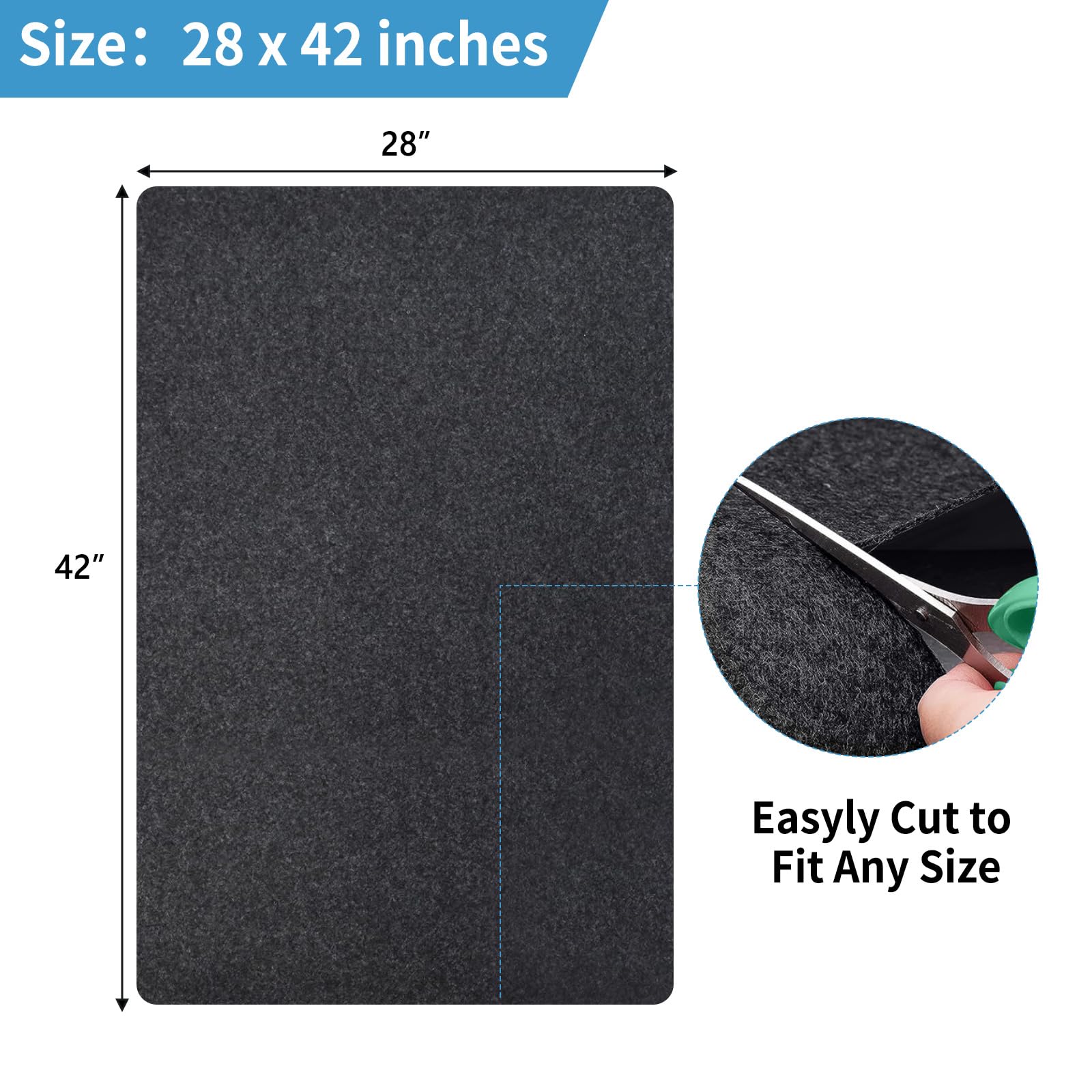 Waterproof backing on NYFITY pad prevents leaks from reaching the floor.