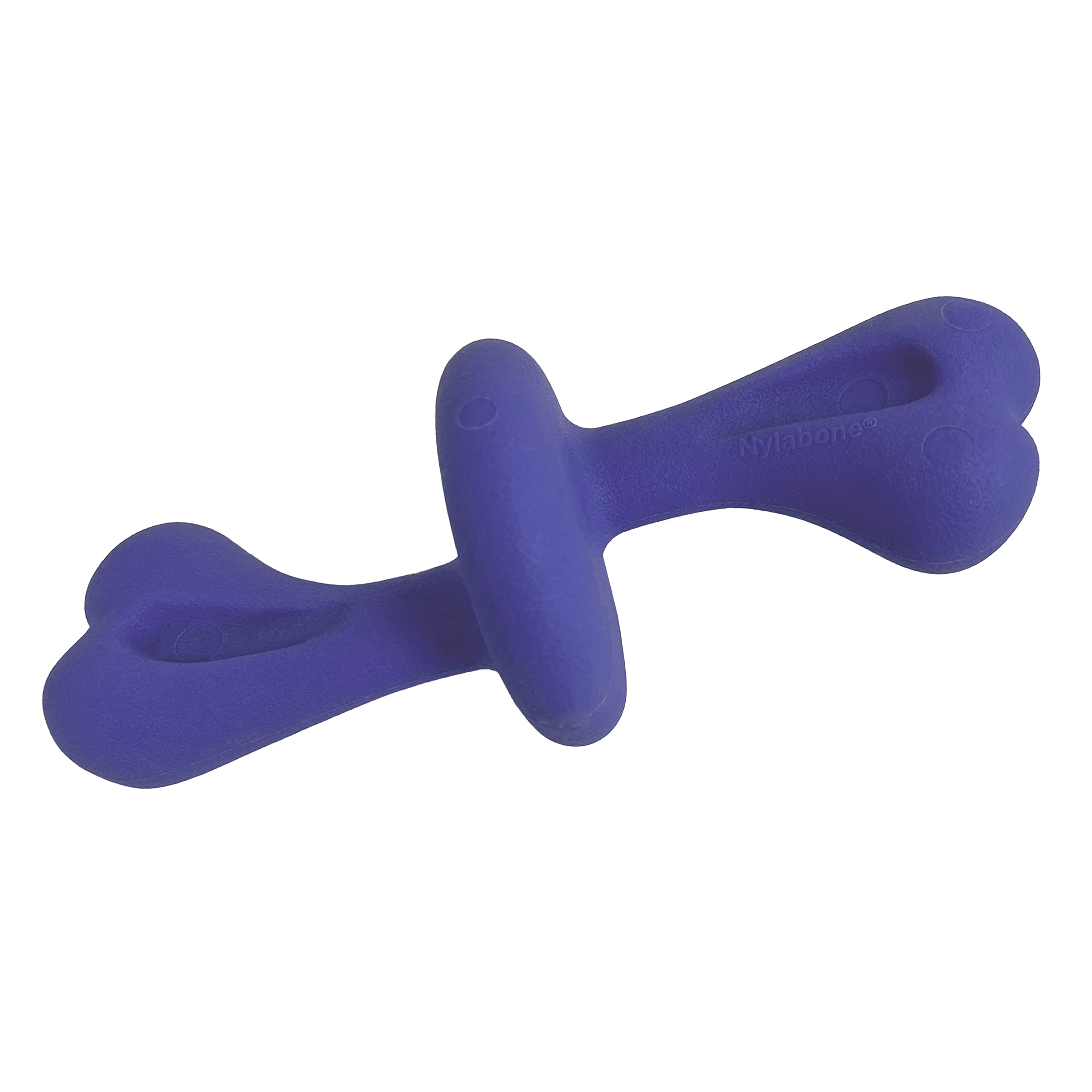 Nylabone bacon-flavored dog toy for tasty chewing moments