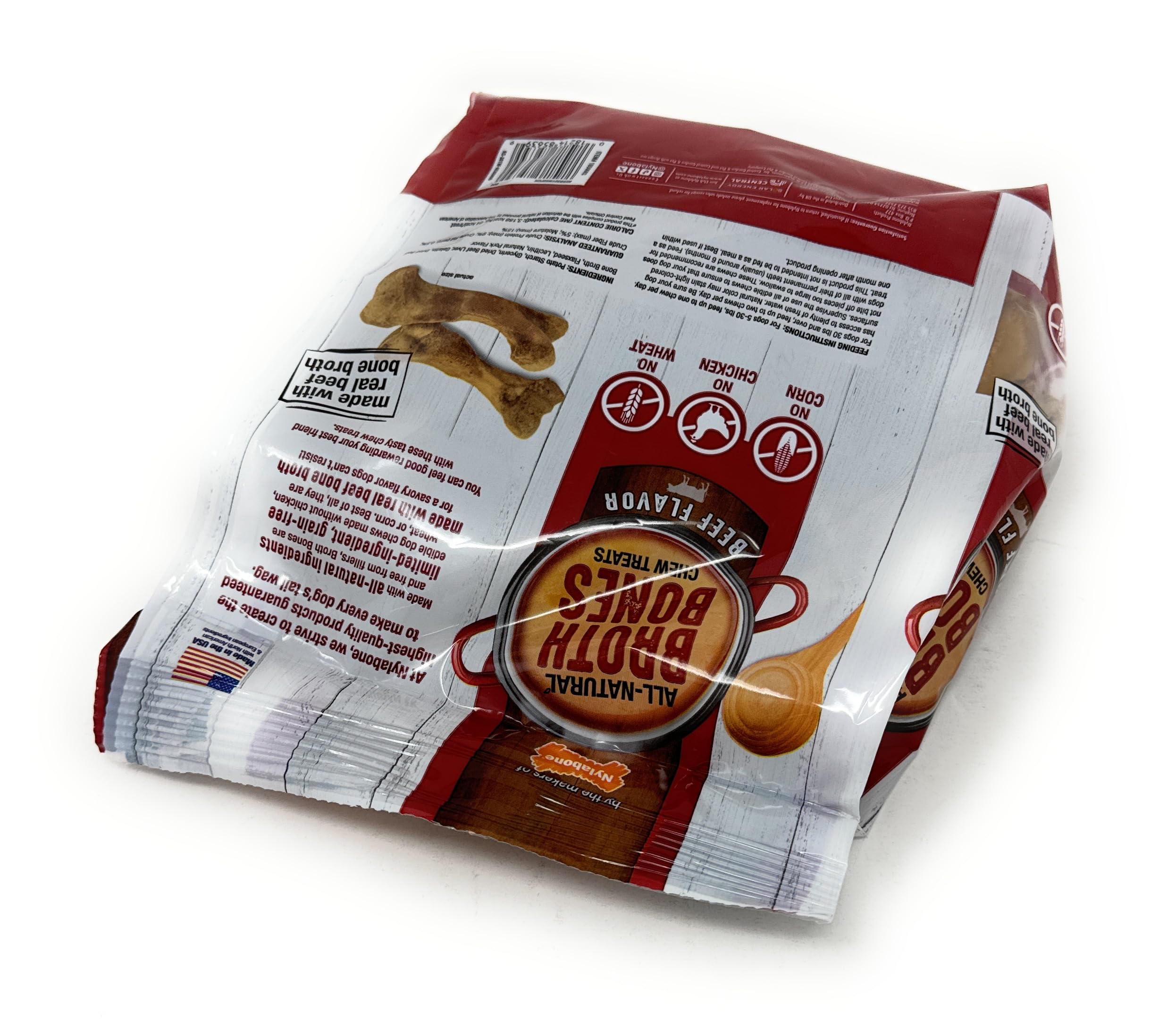 Nylabone Beef Broth Bones serving idea photo shows reward during training