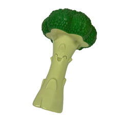 Nylabone Broccoli Power Chew Toy in broccoli shape rolling for aggressive chewers