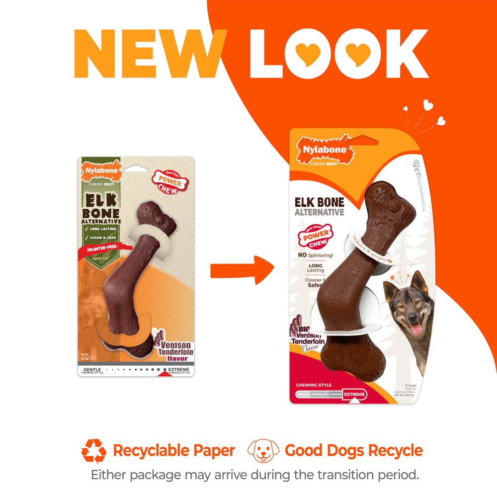 Nylabone curved easy-hold shape designed for comfortable chewing.