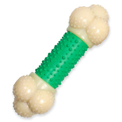Nylabone Double Action Bone Power Chew ends image shows durable nylon ends for aggressive chewers.