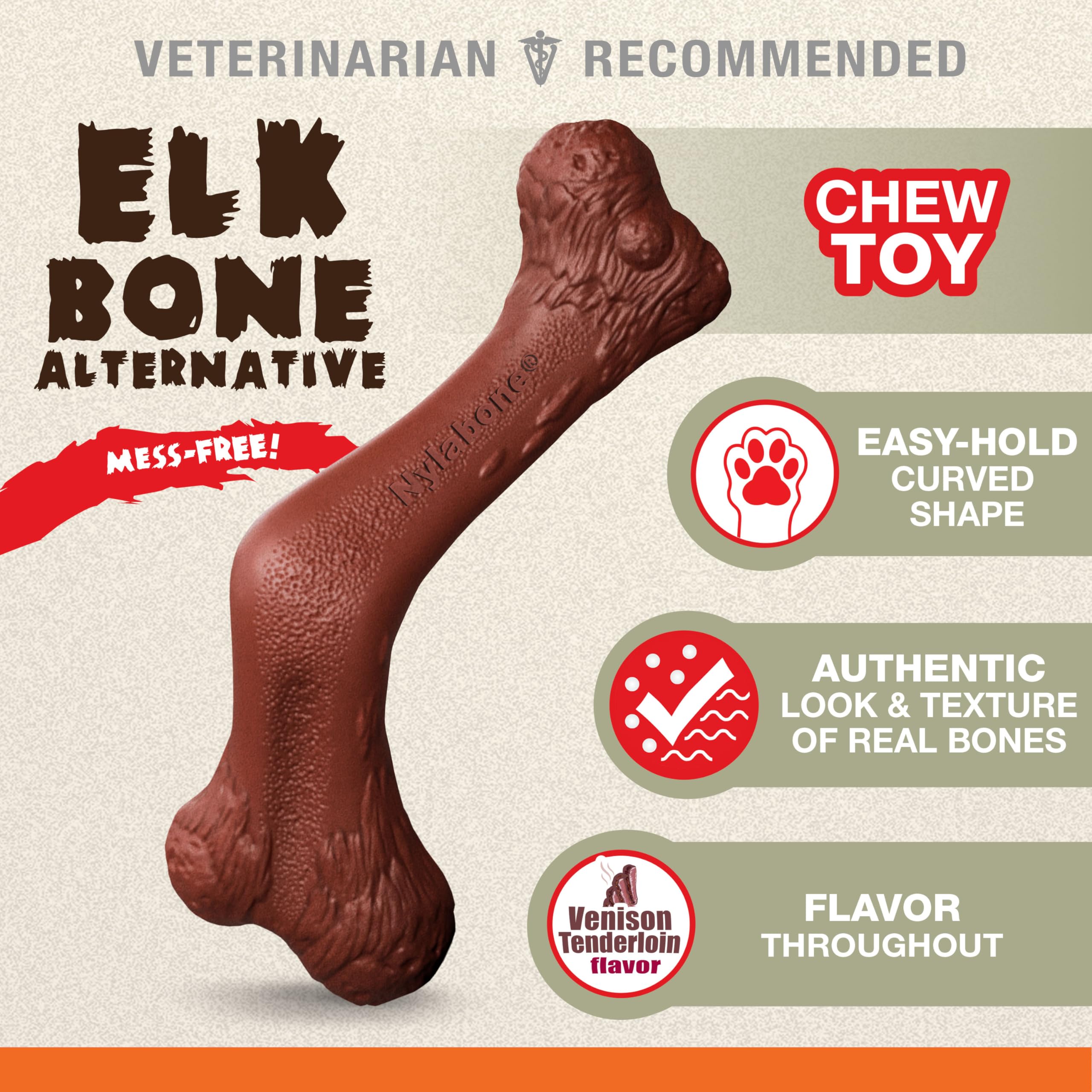 Nylabone durable chew toy built for extreme, aggressive chewers.