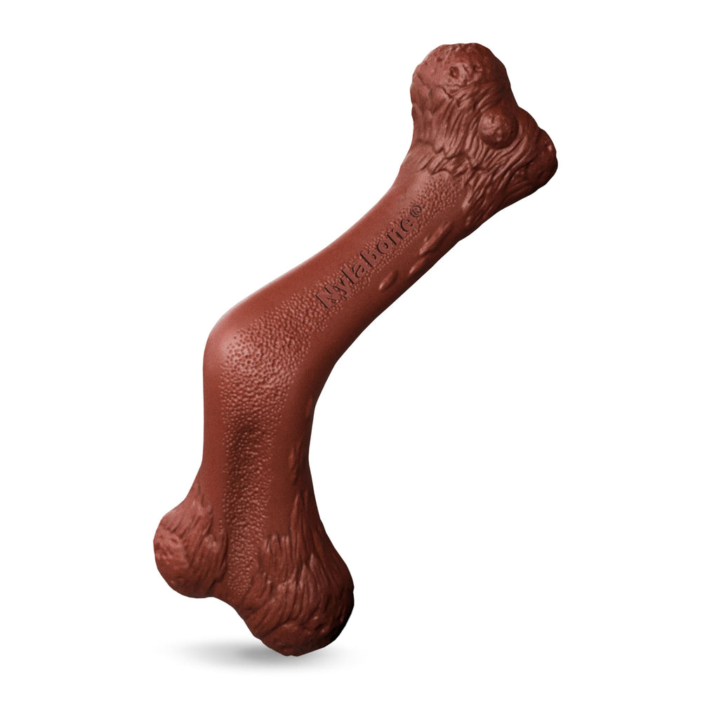 Nylabone elk bone alternative chews for durable, mess-free play for dogs.