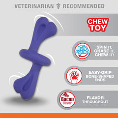 Nylabone toy with easy-grip ends promoting comfortable chewing sessions