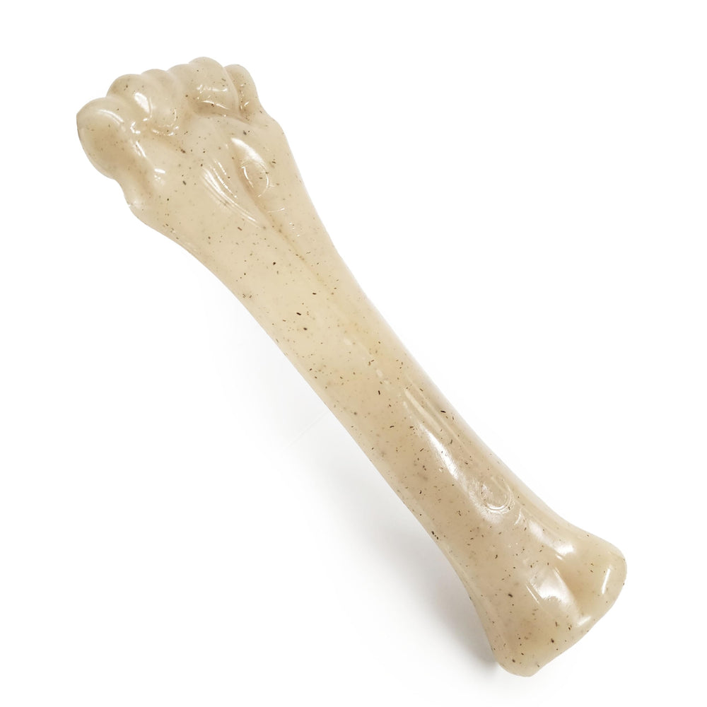 Nylabone Gourmet Style knuckle bone filet mignon large for powerful chewers, long-lasting entertainment.