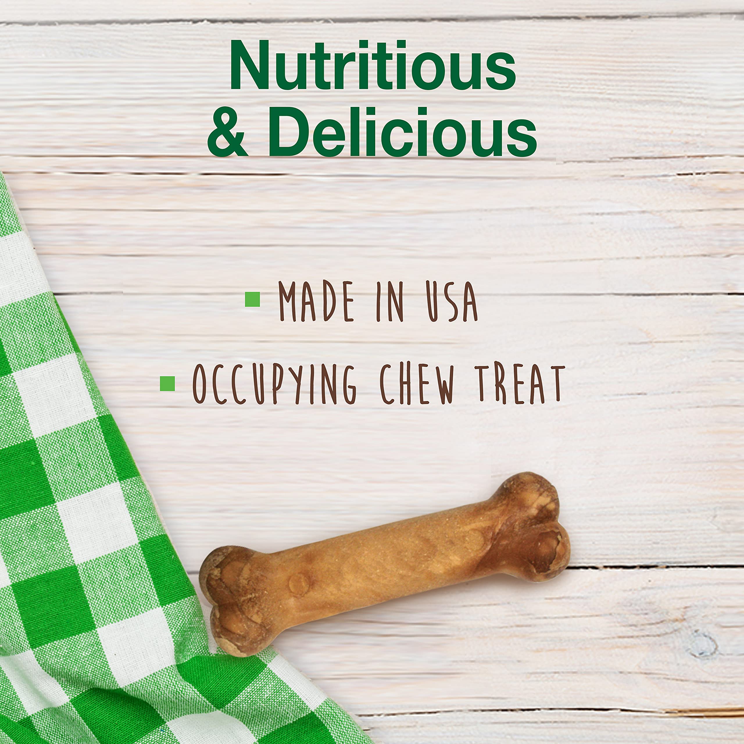Nylabone Healthy Edibles long-lasting chew helps occupy dogs during training sessions.