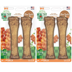 Nylabone Healthy Edibles roast beef chicken bone chew shown for lasting enrichment