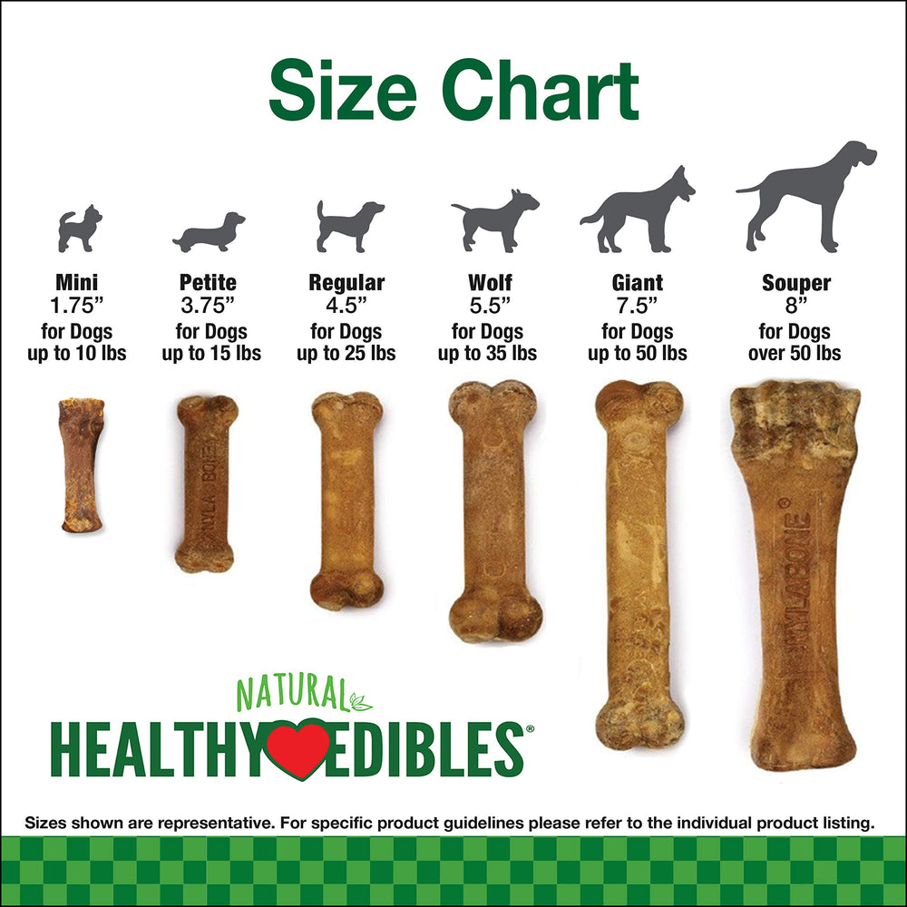 Nylabone Healthy Edibles roast beef chicken bone chew highly digestible for dogs