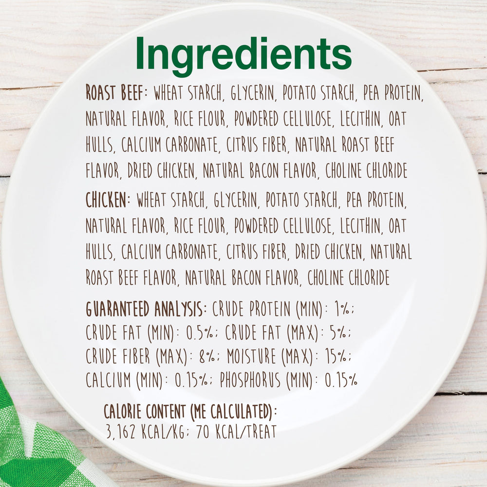 Nylabone Healthy Edibles digestible chew supports no artificial colors or preservatives.