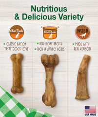 Nylabone Healthy Edibles venison-flavor dog chew with antler shape