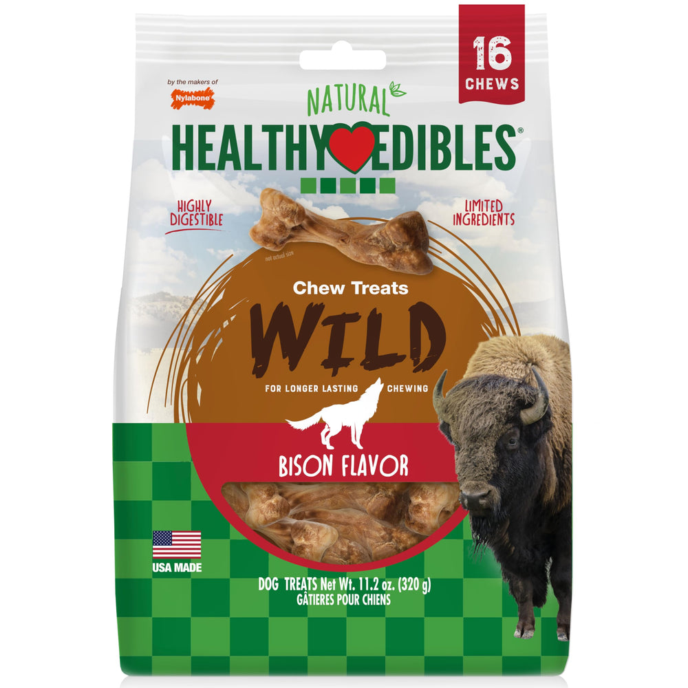 Nylabone Healthy Edibles Wild bison-flavor treat for small dogs—training reward.