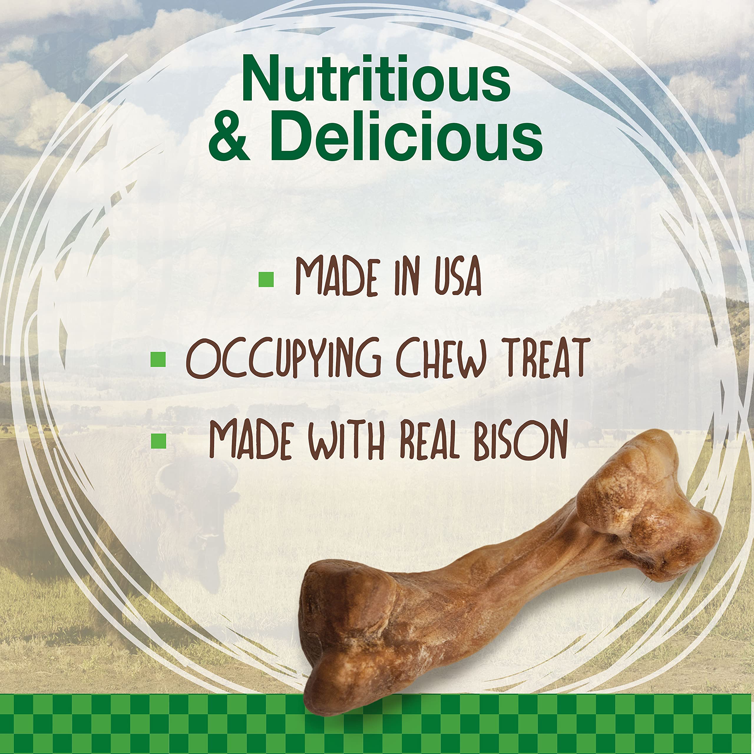 Nylabone Healthy Edibles Wild bone-shaped chew—durable snack for small breeds.