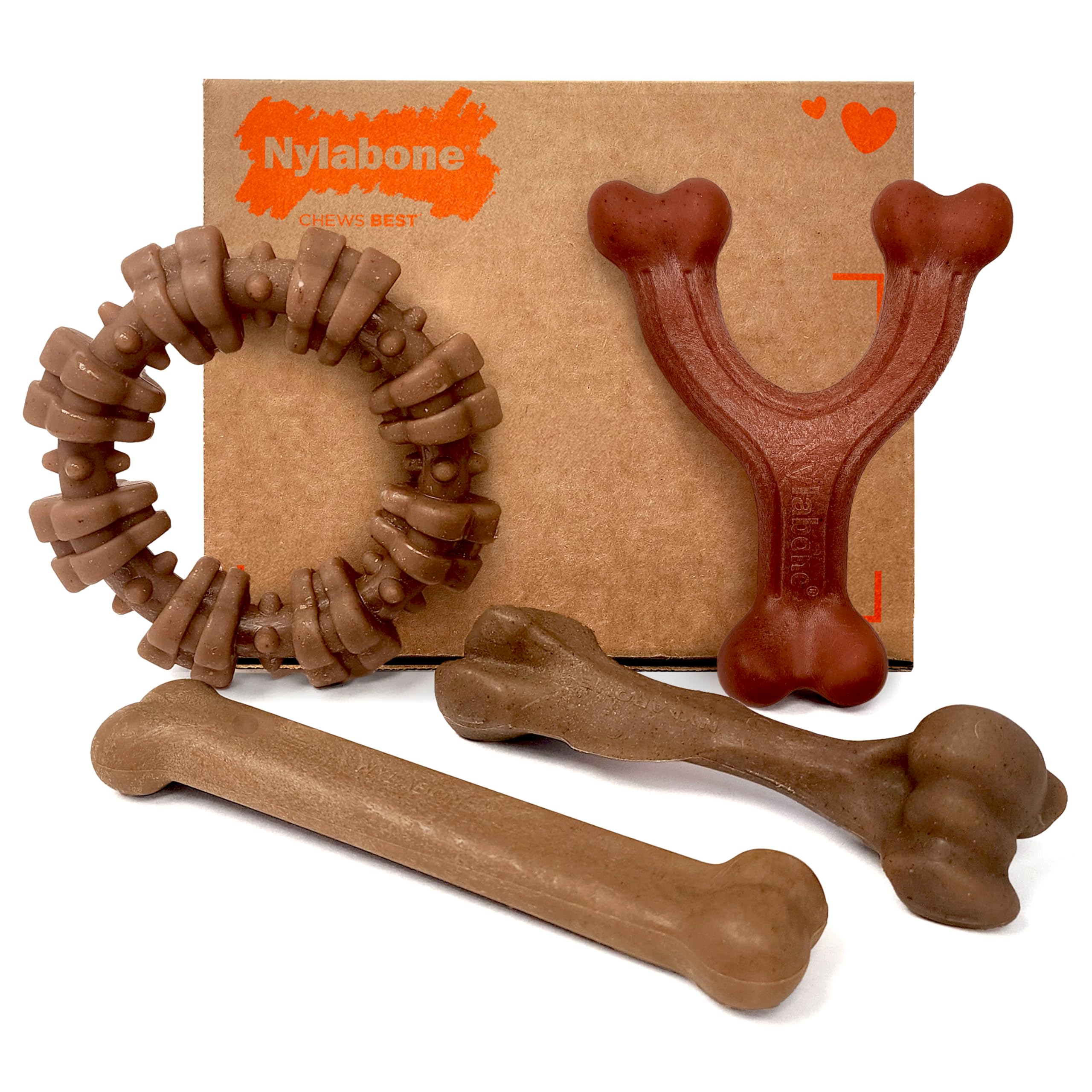 Nylabone large-dog chew toy sized 6 to 7.5 inches for powerful chewers
