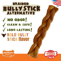 Nylabone USA made nylon dog toy offers durable chew for strong chewers.