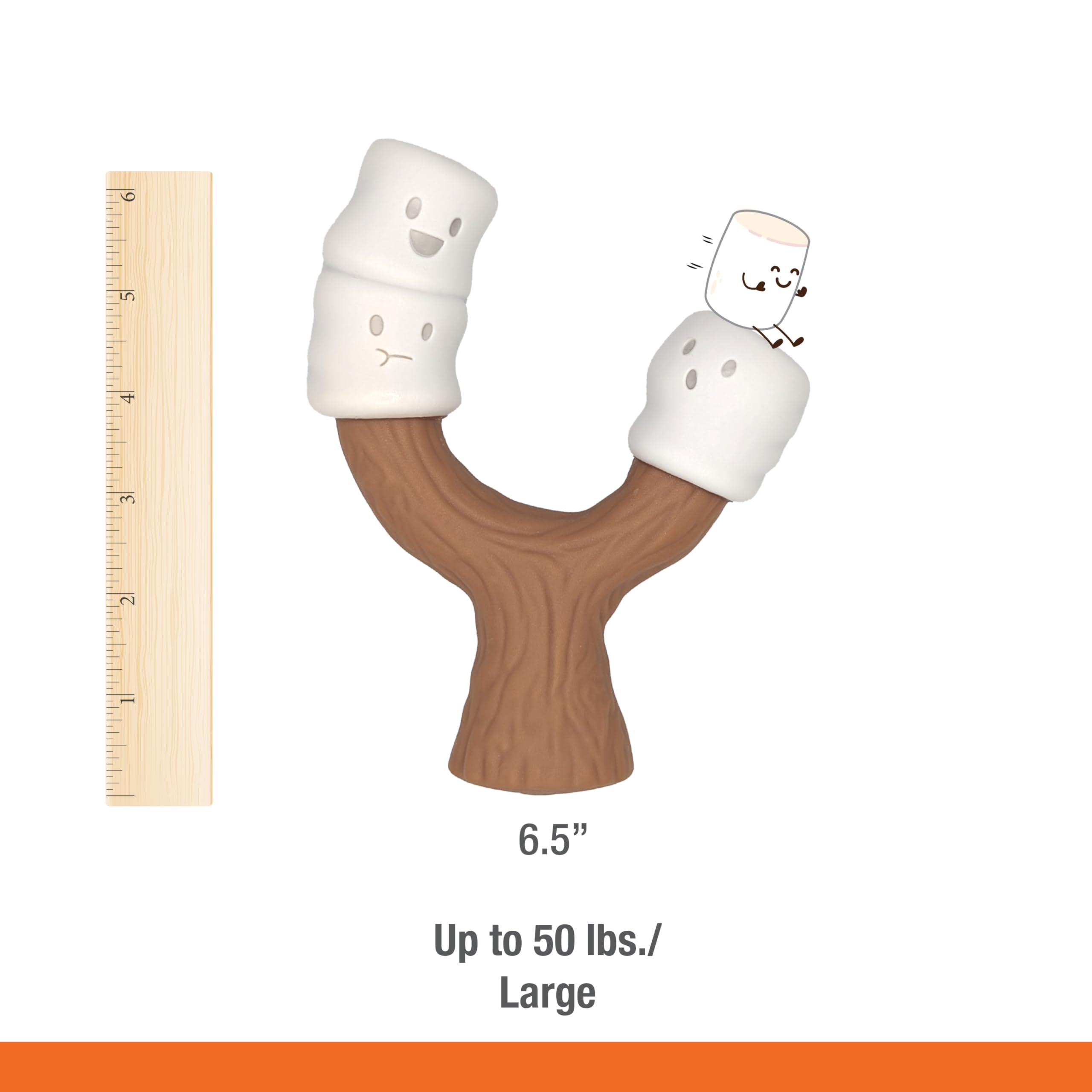 Nylabone Marshmallow Stick supports dental health as dogs chew