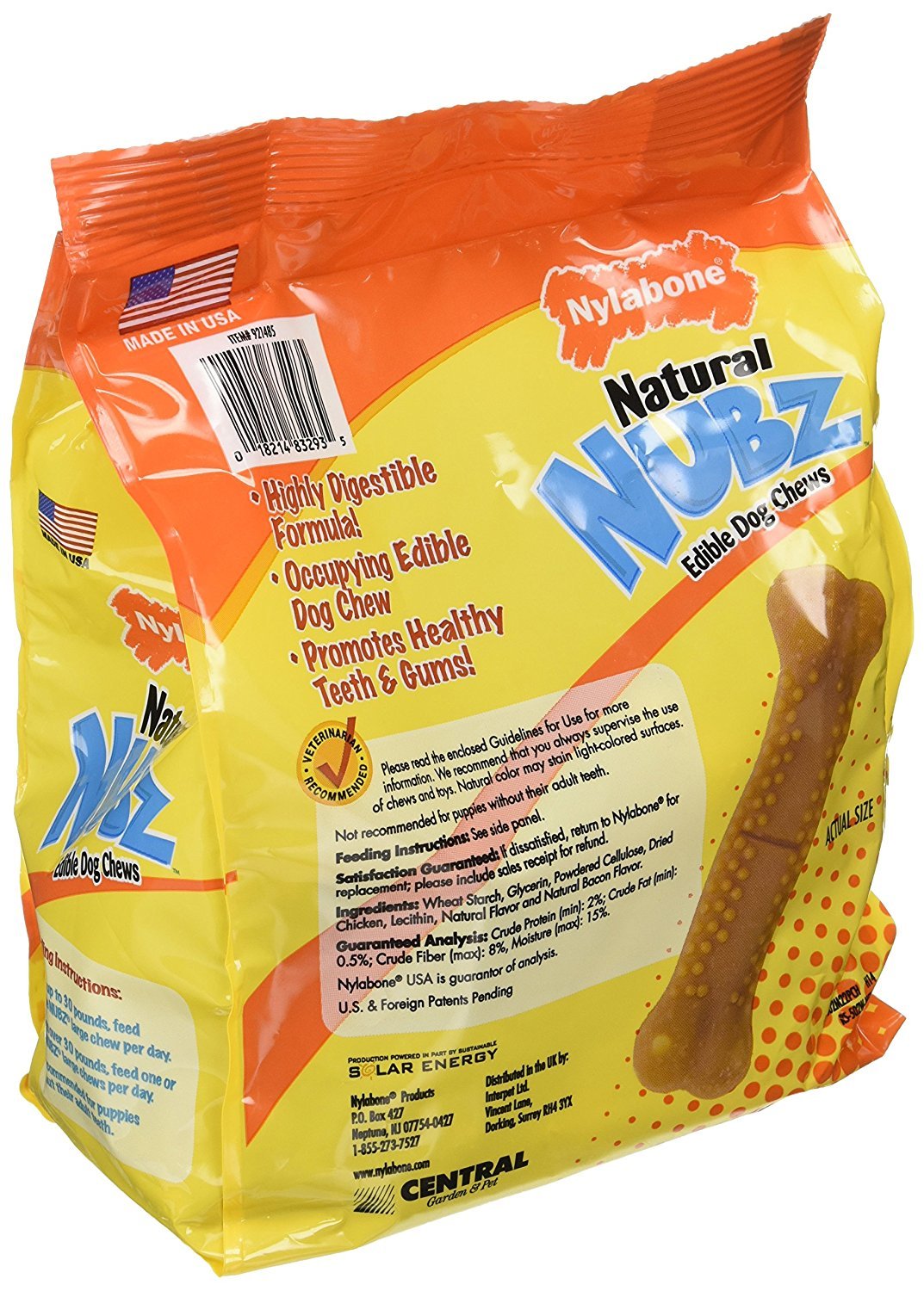 Nylabone Natural Nubz close-up texture shows rugged surface for chewing.