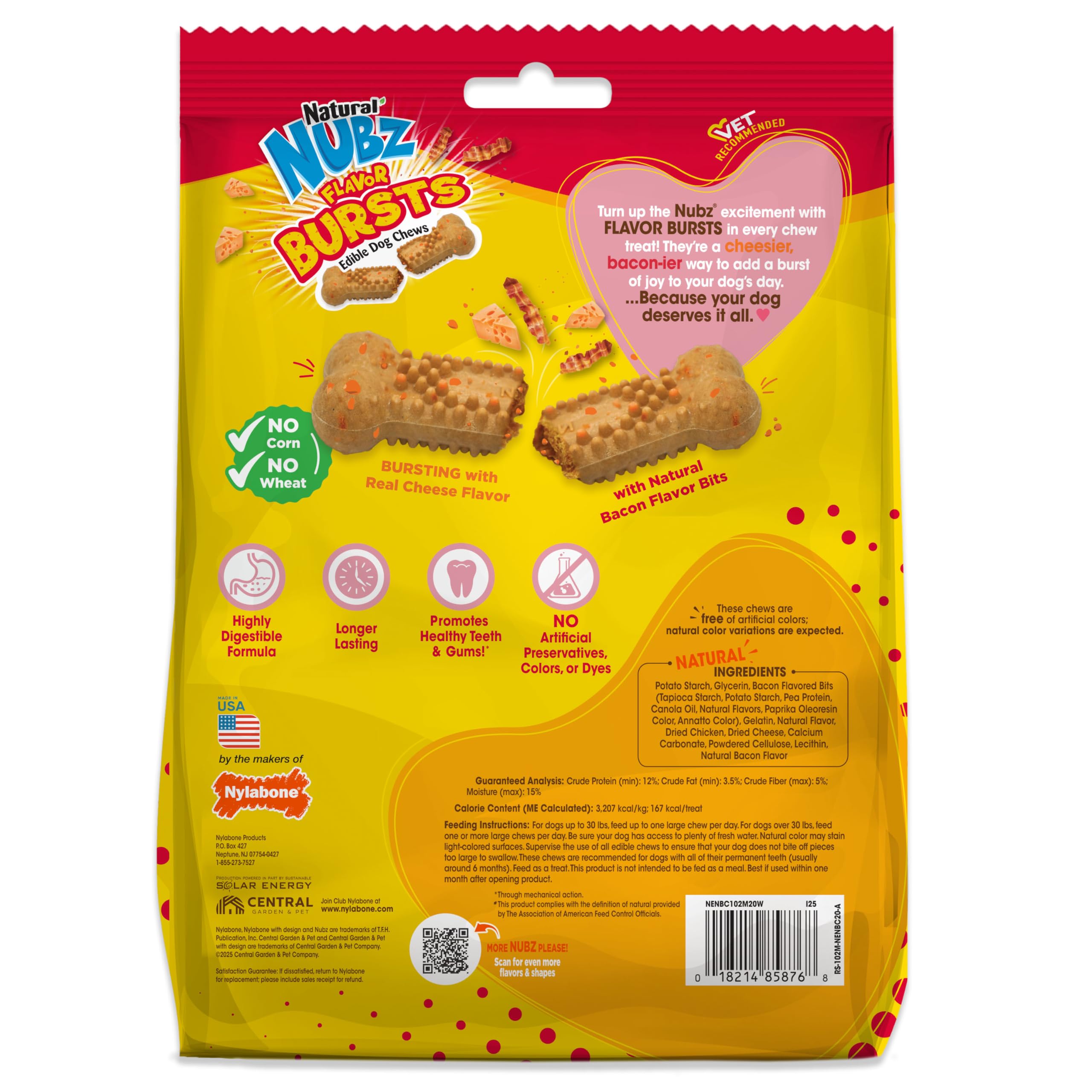 Chews can be broken in half for smaller dogs or training rewards.