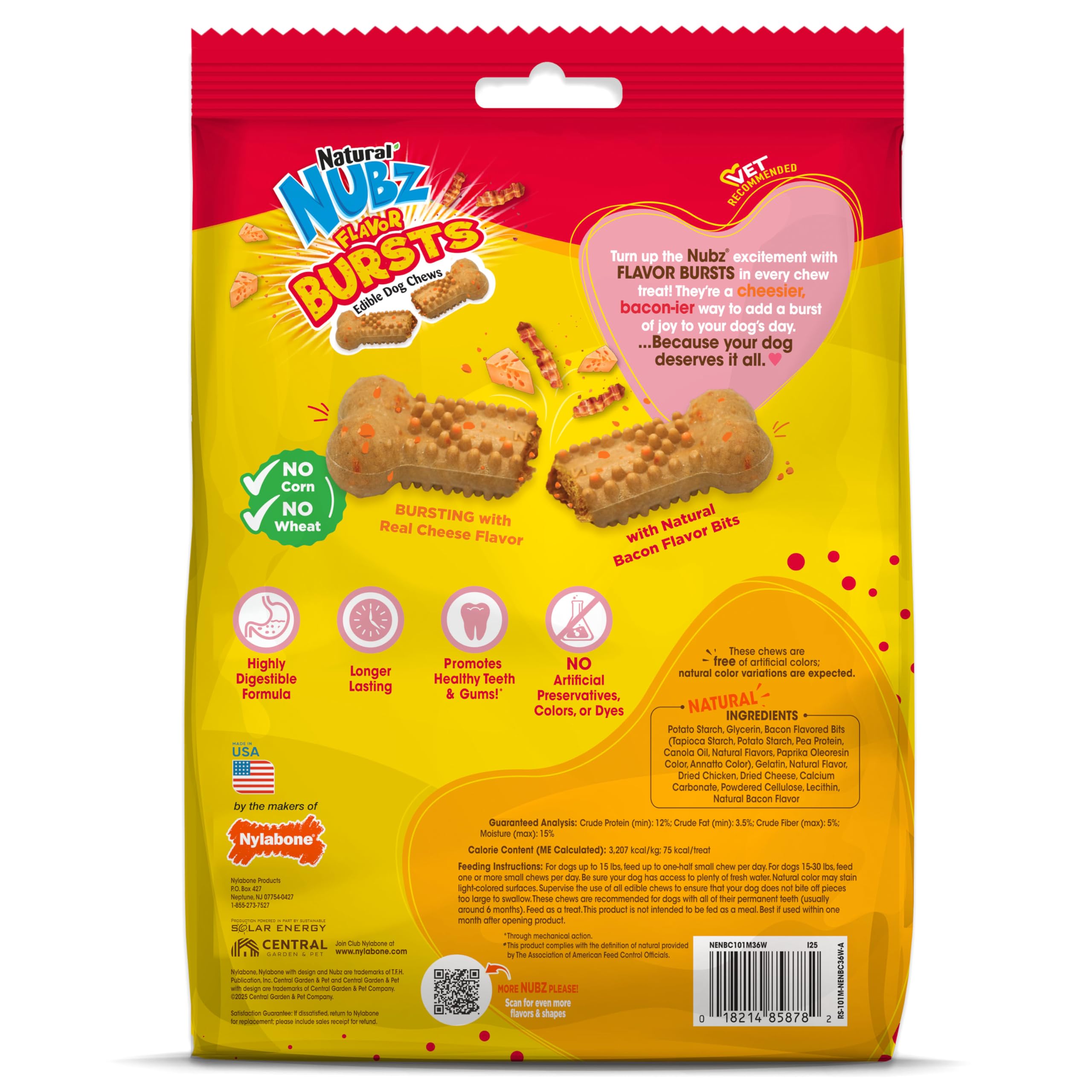 Nylabone Nubz puppy-friendly chew treat for small dogs.